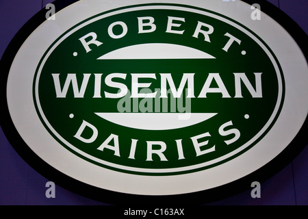 Robert Wiseman Dairies Sign Banque D'Images