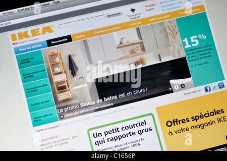 Le site web du magasin IKEA Banque D'Images