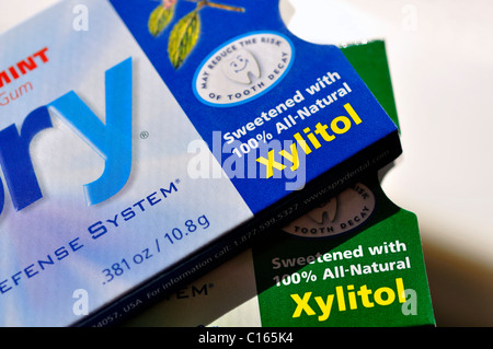 Le xylitol - édulcorant naturel et de chewing-gum ingredient Banque D'Images