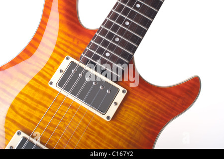 Guitare électrique avec maple top, g Banque D'Images