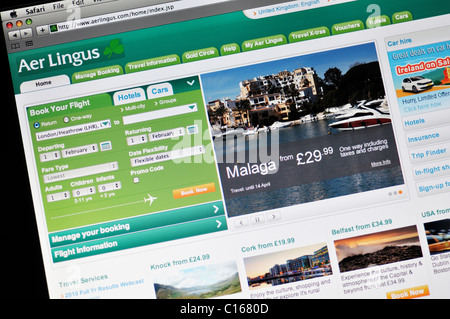 Aer Lingus Airlines website Banque D'Images