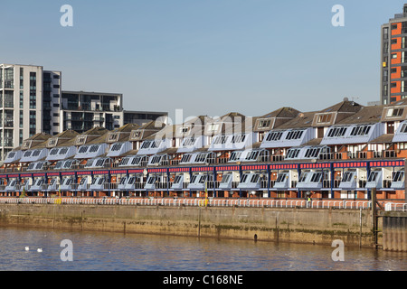 Lancefield Quay Apartments à Finnieston près de la rivière Clyde, Glasgow, Écosse, Royaume-Uni Banque D'Images