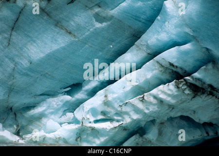 La formation de la glace, de Franz Josef Glacier, Ka Roimata Hinehukatere o en m&# 257;ori, île du Sud, Nouvelle-Zélande Banque D'Images