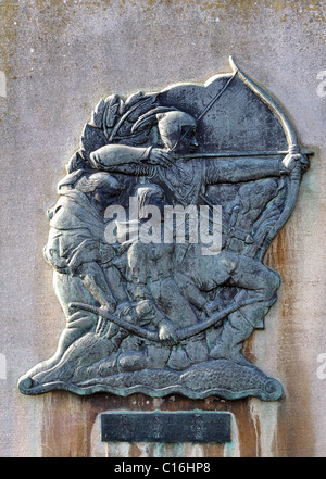 Décharge de Robin des Bois près de Nottingham Castle Banque D'Images