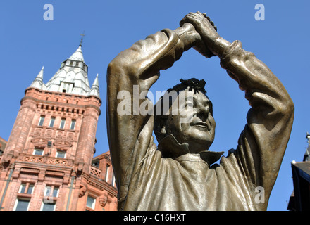 Statue de Brian Clough, le centre-ville de Nottingham, Angleterre, RU Banque D'Images