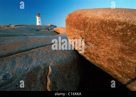 Phare de Peggy's Cove, Nova Scotia, Canada, Amérique du Nord Banque D'Images