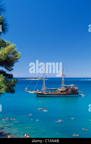 Guelet bateaux près de Antalya, Riviera turque, la Turquie, l'Eurasie Banque D'Images