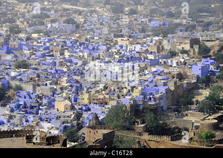 Avis de Jodhpur, vu de Mehrangart Fort Aurangabad, Inde du Nord, l'Asie Banque D'Images