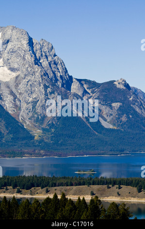 Sommet du signal Mountain Road,East Tetons,Mont Moran,Jenny Lake Jackson,trous,Rivière Snake,Parc National de Grand Teton, Wyoming, USA Banque D'Images