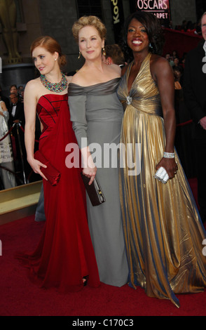 Amy Adams, Meryl Streep et Viola Davis La 81e annuelle des Academy Awards (Oscars) - Arrivées au Kodak Theatre de Hollywood, Banque D'Images