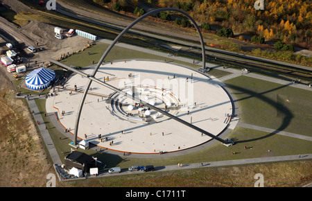 Vue aérienne, horizon observatoire, Halde, terril Hoheward, ouverture, Herten, Nordrhein-Westfalen, Germany, Europe Banque D'Images