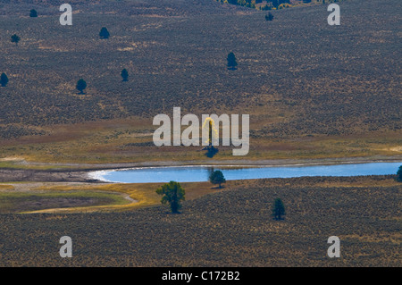 Sommet du signal Mountain Road,East Tetons,Jackson Hole Appartements,Rivière Snake,Parc National de Grand Teton, Wyoming, USA Banque D'Images