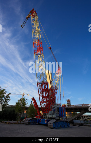 Grue en LLeida, Espagne. Banque D'Images