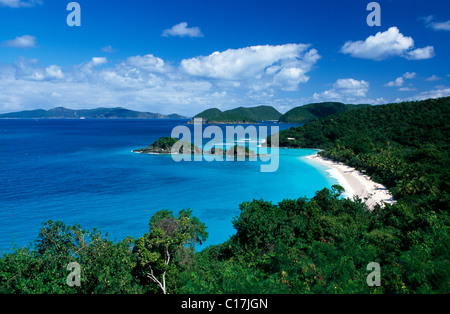 Trunk Bay, île, l'île St. John, Îles Vierges des États-Unis, des Caraïbes Banque D'Images