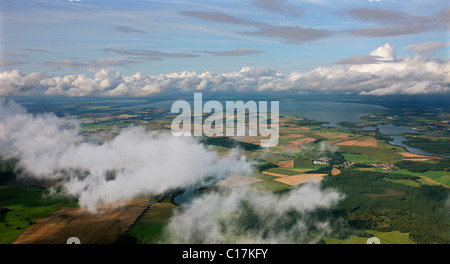 Photographie aérienne, Mueritz, réserve naturelle, Parc National de la Müritz, Mecklenburg Lake District, Rechlin Banque D'Images