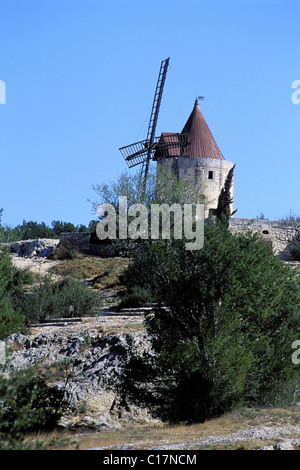 France, Bouches du Rhône, Fontvieille, le moulin de Daudet Banque D'Images