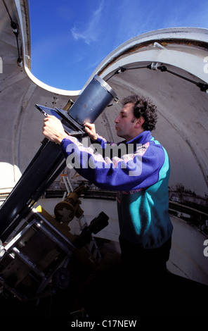 France, Hautes Pyrénées, Pic du Midi de Bigorre (2872m), l'exploitation sur le télescope de l'Observatoire du soleil, Coro Banque D'Images