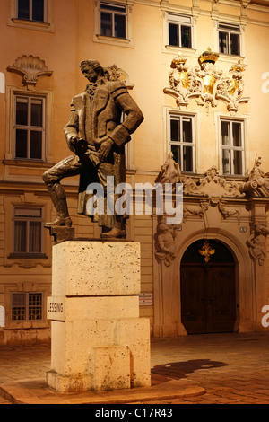 Lessing sur Memorial Judenplatz, Vienne, Autriche, Europe Banque D'Images