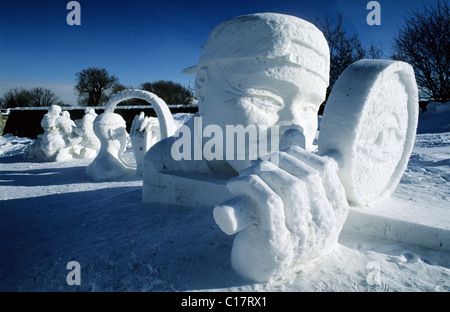 Canada, Québec, province de Québec, des sculptures de glace au cours de la ville de Québec Winter Carnival Banque D'Images