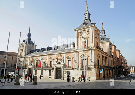 L'hôtel de ville, la Plaza de La Villa, Madrid, Spain, Europe Banque D'Images