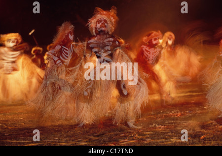 La France, Nouvelle Calédonie, Grande-Terre, danse Kanak traditionnelle Banque D'Images