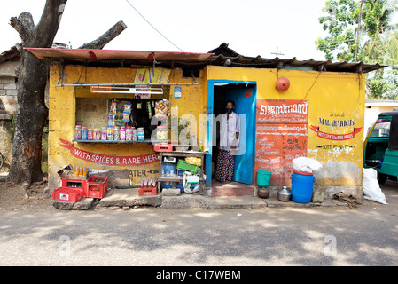 Magasin local, fort Cochin, Kerala, Inde Banque D'Images