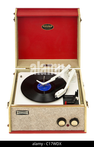 Vintage des années 60, Tempo Dansette 4-speed record player portable Banque D'Images
