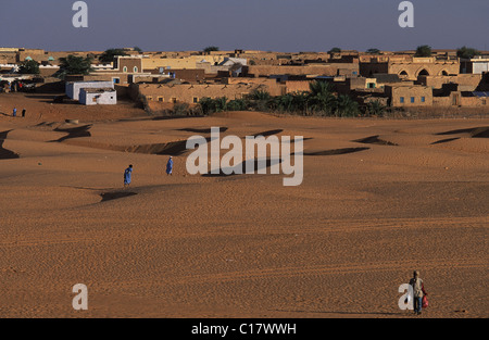 La Mauritanie, région de l'Adrar, Chinguetti, la ville sainte, inscrite au Patrimoine Mondial de l'UNESCO Banque D'Images