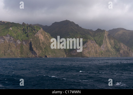 L'île Gough. Image inhabituelle rare. Groupe de l'île de Tristan da Cunha, Sud de l'océan Atlantique. Banque D'Images