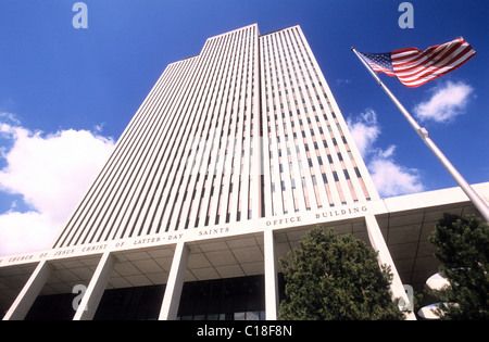 États-unis, Utah, Salt Lake City, le siège de Mormon Banque D'Images