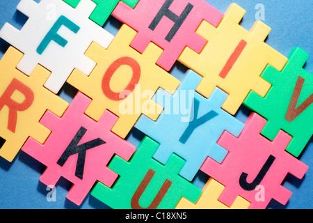 Puzzle alphabet Banque D'Images