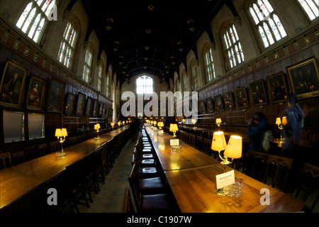 Grande salle, ou, d'une salle à manger, au Christ Church College, Oxford University, Oxford, Oxfordshire, England, UK, France, FR, Banque D'Images