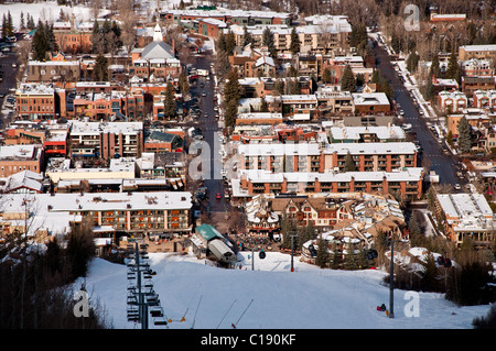 Centre-ville d'Aspen, Colorado Banque D'Images