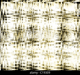 Abstract grunge ondulé jaune, fond noir et blanc Banque D'Images