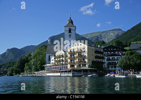 Saint Wolfgang sur le lac Wolfgangsee Salzkammergut, resort, Haute Autriche, Europe Banque D'Images