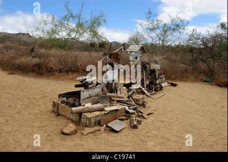 Post Office Bay, île Floreana, Galapagos, Equateur, Amérique du Sud Banque D'Images