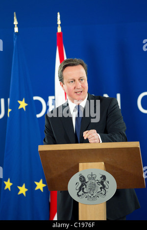 Le premier ministre David Cameron Royaume-Uni europe francophone Banque D'Images