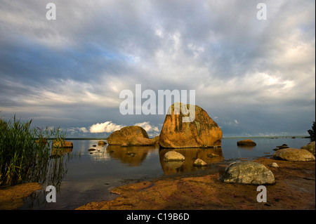 Bolder Rocks dans Kaesmu, parc national de Lahemaa, l'Estonie, pays Baltes, Europe Banque D'Images