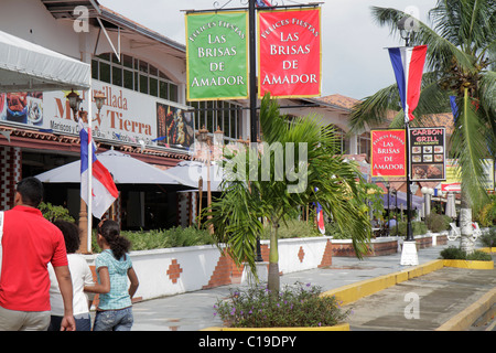 Panama,Amérique latine,Amérique centrale,Panama City,Amador Causeway,Calzada de Amador,Bahia de Panama,Canal de Panama,Isla Perico,restauration,restaurant restaurants nourriture Banque D'Images