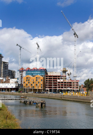 Site de construction, Ipswich Waterfront, Suffolk, Royaume-Uni. Banque D'Images