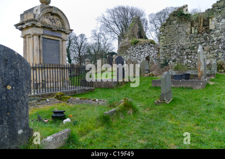 Ancien Monument situé sur le terrain d'une ancienne église, de l'épave Banque D'Images