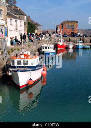 Bateaux de pêche dans le port de Newquay, Cornwall, UK Banque D'Images