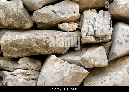 Stonewall, Photo de l'ancien mur de pierre qui est couramment utilisé dans les îles Banque D'Images