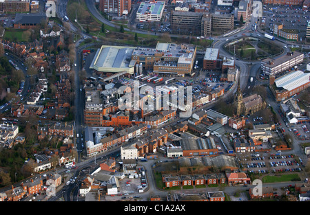 Vue aérienne du site de la brasserie de banques à Wolverhampton Banque D'Images