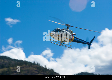 Gendarmerie royale du Canada (GRC) AS 350B3 Ecureuil (écureuil) également connu sous le nom d'ASTAR. Kelowna BC, Canada Banque D'Images