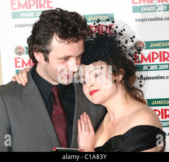 Michael Sheen et Helena Bonham Carter Jameson Empire Film Awards tenue à l'hôtel Grosvenor House - Salle de presse de Londres, Banque D'Images