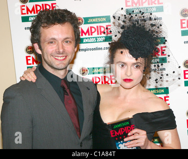 Michael Sheen et Helena Bonham Carter Jameson Empire Film Awards tenue à l'hôtel Grosvenor House - Salle de presse de Londres, Banque D'Images