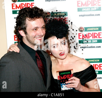 Michael Sheen et Helena Bonham Carter Jameson Empire Film Awards tenue à l'hôtel Grosvenor House - Salle de presse de Londres, Banque D'Images