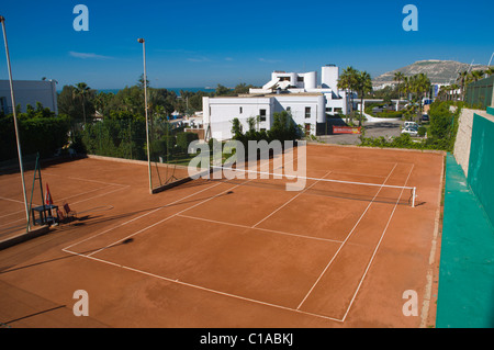 L'argile rouge tennis Agadir centrale le Souss sud Maroc le nord-ouest de l'Afrique Banque D'Images