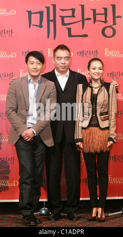 Leon Lai, Directeur Chen Kaige et Zhang Ziyi 'Forever captivé' premiere de la Corée du Sud - photocall - Seoul, Corée du Sud Banque D'Images